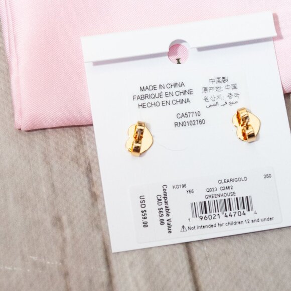 NWT kate spade Dragonfly Post Earrings - Cubic Zirconia in Goldtone - Picture 8 of 8